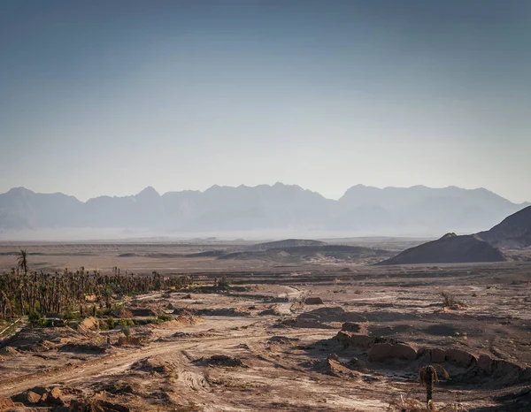 Sivatagi Táj Kilátás Ban Garmeh Oasis Közelében Yazd Dél Iránban — Stock Fotó