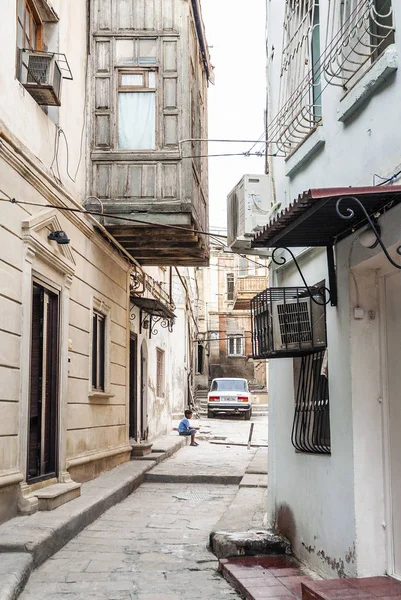 Bakoe Oude Stad Straat Uitzicht Stad Azerbeidzjan — Stockfoto