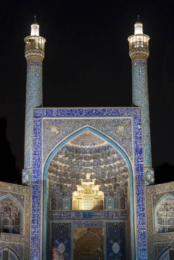 Şah Camii ünlü dönüm noktası Nakş-ı Cihan Meydanı isfahan şehir İran