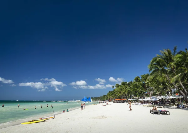 Станция Beach Main Area Boracay Tropical Paradise Island Philippines — стоковое фото