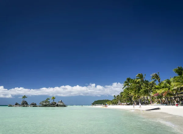 Estación Playa Zona Principal Boracay Tropical Paraíso Isla Filipinas — Foto de Stock