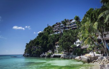 Diniwid resort beach görünüm egzotik tropik cenneti Boracay Adası Filipinler