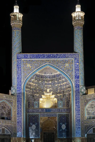 A Shah mecset híres mérföldkő Isfahan város Irán — Stock Fotó