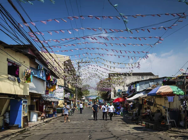Straat in Intramuros oude binnenstad van Manilla — Stockfoto