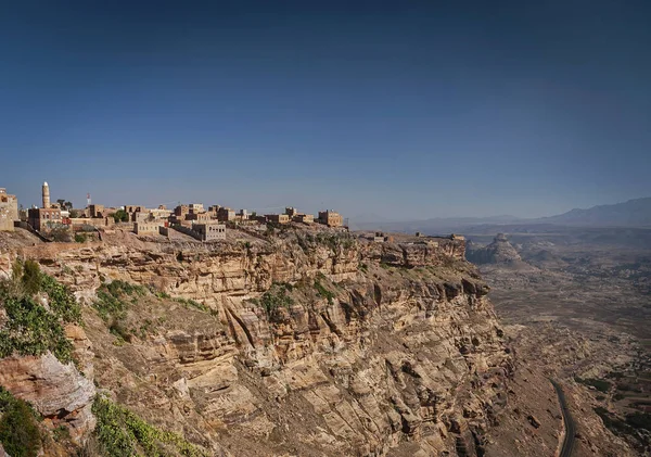 Kawkaban ancien village perché dans les montagnes haraz du Yémen — Photo