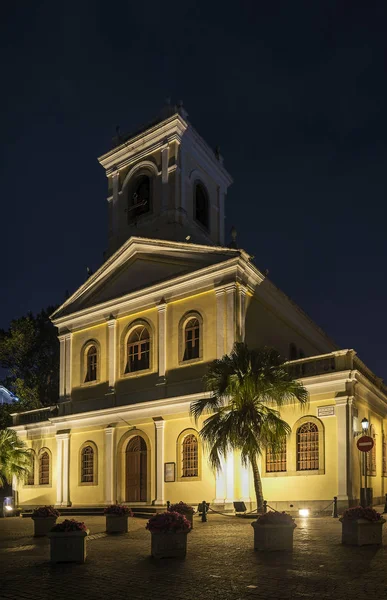 Unsere Dame von carmo Wahrzeichen Kirche in Taipa Macau China — Stockfoto