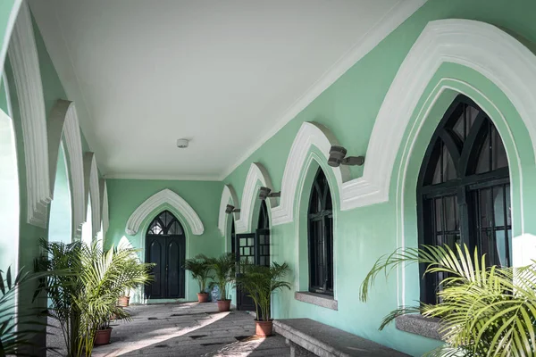 Igreja de estilo colonial português de São Miguel na China da cidade de macau — Fotografia de Stock