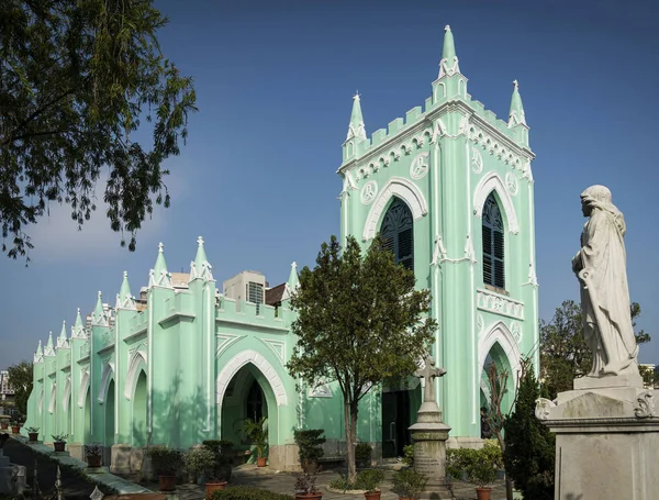 Iglesia de estilo colonial portuguesa de San Miguel en la ciudad de macao china —  Fotos de Stock