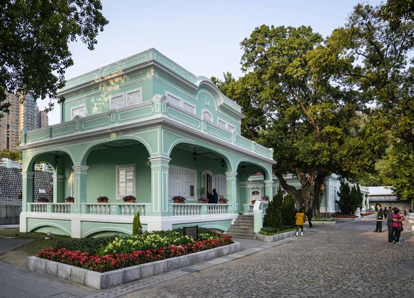 Património colonial português edifício histórico na antiga taipa maca — Fotografia de Stock