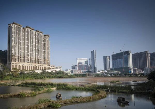 Cotai strip casino resorts vista desde taipa en macao china — Foto de Stock