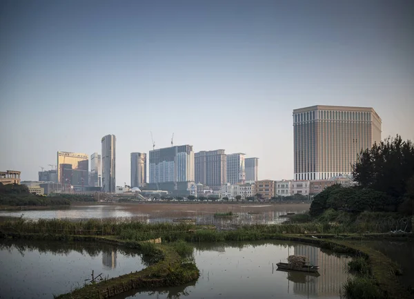 Cotai strip casino resorts blick von taipa in macau china — Stockfoto