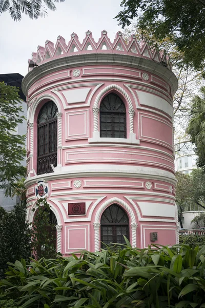 Vecchio edificio di architettura coloniale portoghese a Macao Park Gard — Foto Stock