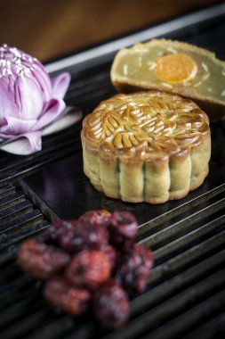 geleneksel Çin mooncakes şenlikli tatlı gıda closeup