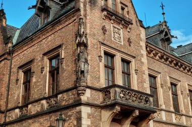 Heykel ve St. Vitus Katedrali Prag, Çek Cumhuriyeti Prag Kalesinde ana girişinde