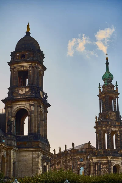 Marcos da Saxônia Alemanha - cidade barroca elegante Dresden, atração turística popular — Fotografia de Stock