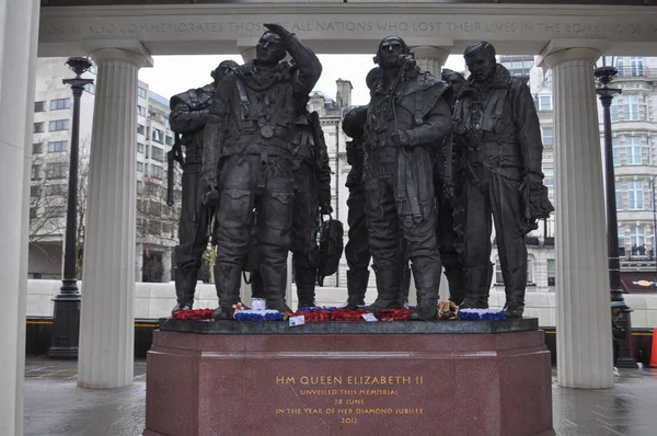 Londres Reino Unido Fevereiro Circa 2018 Memorial Comando Bombardeiros Força — Fotografia de Stock