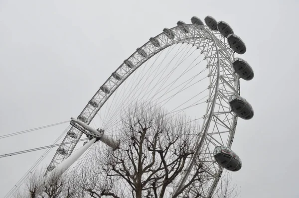 Londra Ngiltere Şubat 2018 Yaklaşık London Eye Ferris Thames Nehri — Stok fotoğraf