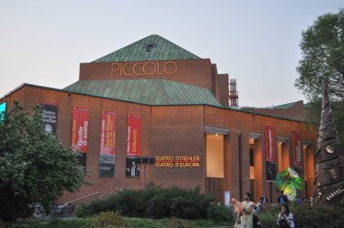 Milan, İtalya - Nisan 2018 yaklaşık: Piccolo Teatro Strehler tiyatro