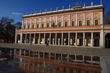 Reggio Emilia, İtalya - Mart 2018 yaklaşık: Valli tiyatro
