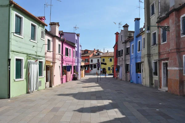 Architecture Traditionnelle Île Burano Aux Couleurs Vives Venise Italie — Photo