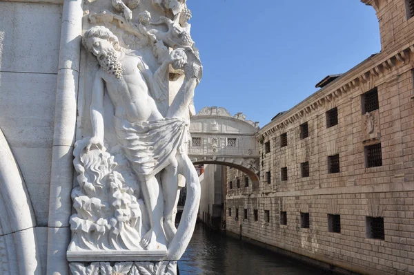 Ponte Dei Sospiri Anlamı Çekiş Köprüsü Venedik Talya — Stok fotoğraf