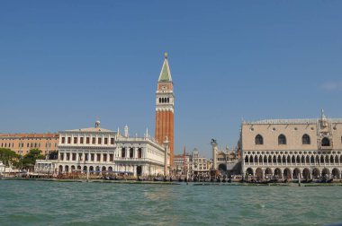 Venice, İtalya - Haziran 2018 yaklaşık: Piazza San Marco (San Marco Meydanı anlamına gelir)