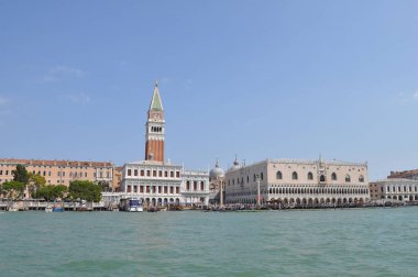 Venice, İtalya - Haziran 2018 yaklaşık: Piazza San Marco (San Marco Meydanı anlamına gelir)