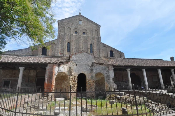 Torcello Domkyrkan Kyrkan Santa Maria Assunta Basilika Och Santa Fosca — Stockfoto