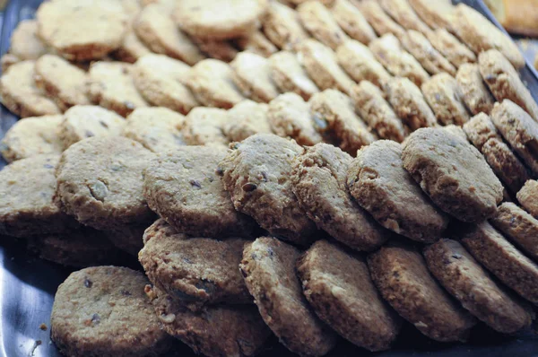 Печенье Печенье Маленькая Плоская Сладкая Муки — стоковое фото