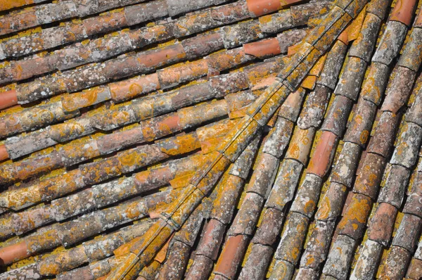 Telhas Vermelhas Úteis Como Fundo — Fotografia de Stock