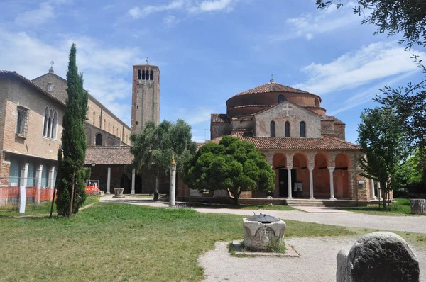 Torcello Cathedral Church Santa Maria Assunta Basilica Santa Fosca Venice — Stock Photo, Image