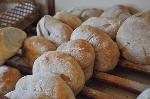 Pečený Chléb Připravený Mouky Vody — Stock fotografie