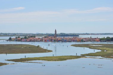 Torcello adayı Venedik, İtalya, havadan görünümü