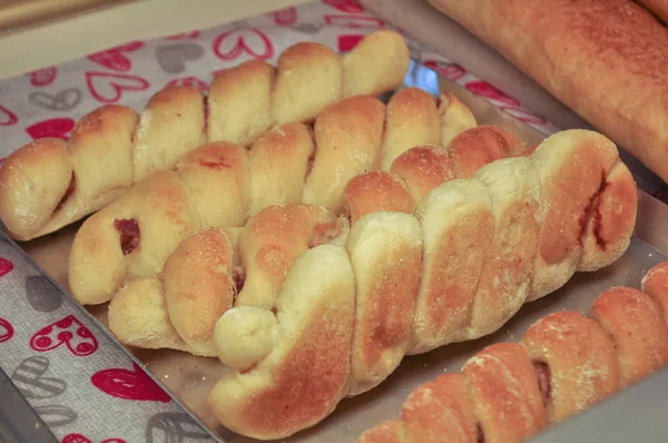 Pečený Chléb Připravený Mouky Vody — Stock fotografie