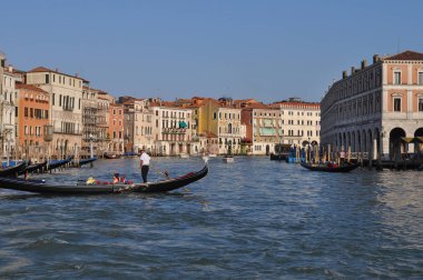 Venice, İtalya - Temmuz 2018 yaklaşık: Canal Grande (anlam Grand Canal)