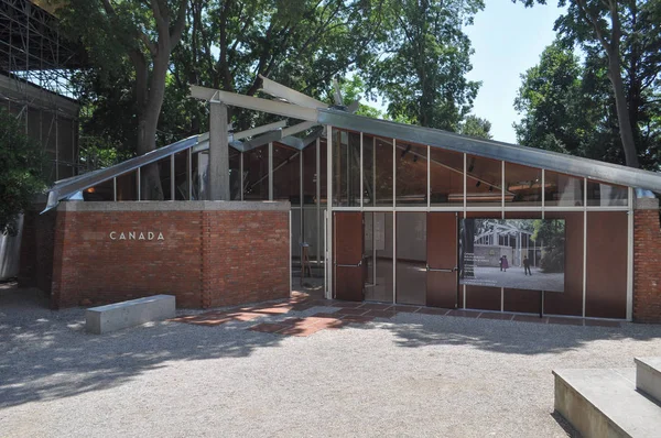 Venice Itália Circa Junho 2018 Pavilhão Canadá Nos Jardins Bienal — Fotografia de Stock