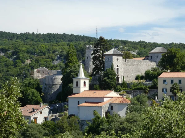 Крепость Трсат Gradina Trsat Риеке Хорватия — стоковое фото