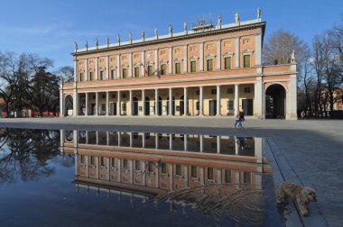 Reggio Emilia, İtalya - Mart 2018 yaklaşık: Valli tiyatro