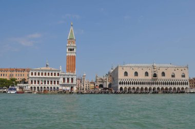 Venice, İtalya - Haziran 2018 yaklaşık: Piazza San Marco (San Marco Meydanı anlamına gelir)