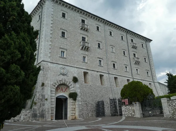 Abbey Monte Cassino Monte Cassino Talya — Stok fotoğraf