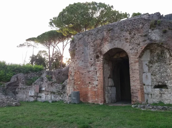 Oude Romeinse Ruïnes Van Monte Cassino Italië — Stockfoto