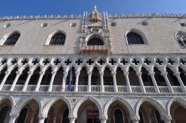 Venice, İtalya - Haziran 2018 yaklaşık: Piazza San Marco (San Marco Meydanı anlamına gelir)