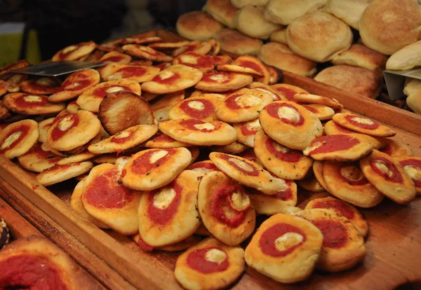 Pizzette Que Significa Pizza Pequena Comida Assada Italiana — Fotografia de Stock