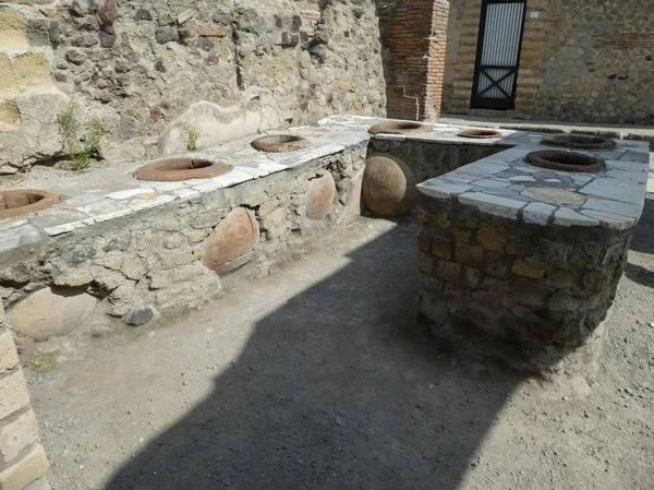 Ercolano Itália Circa Setembro 2018 Ruínas Sítio Arqueológico Antiga Cidade — Fotografia de Stock