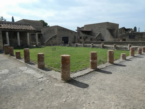 Ercolano Itália Circa Setembro 2018 Ruínas Sítio Arqueológico Antiga Cidade — Fotografia de Stock