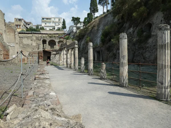 Ercolano Itália Circa Setembro 2018 Ruínas Sítio Arqueológico Antiga Cidade — Fotografia de Stock