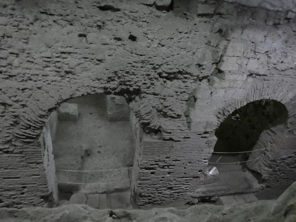 Naples Italia Circa Septiembre 2018 Antiguas Ruinas Romanas Macellum Nápoles — Foto de Stock