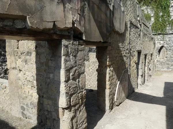 Ercolano Itálie Circa Září 2018 Zřícenina Archeologického Naleziště Starověkém Římském — Stock fotografie