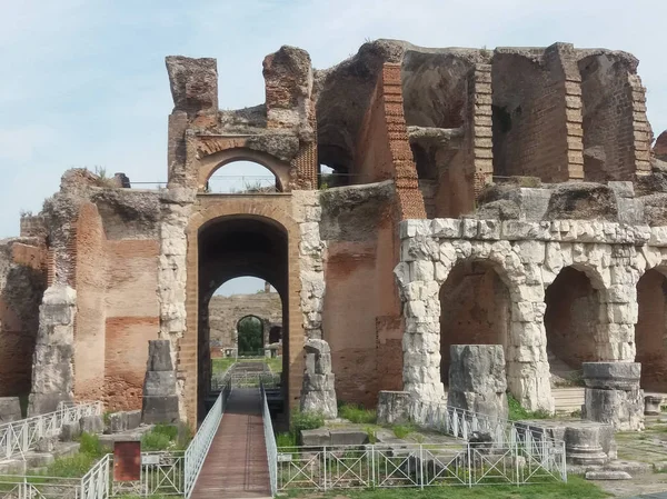 Santa Maria Capua Vetere Włochy Circa Wrzesień 2018 Ruiny Starożytnego — Zdjęcie stockowe