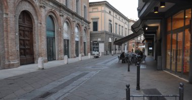 Forli şehir merkezinin görüntüsü